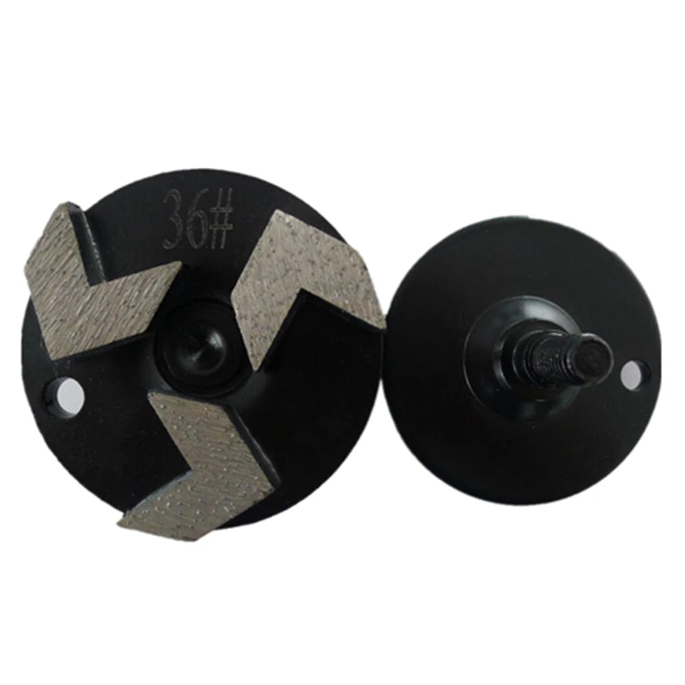 Single Thread Pin Diamond Plus Metal Grinding Wheel 3 Inch for Stone and Concrete Terrazzo Floor D68mm 12PCS