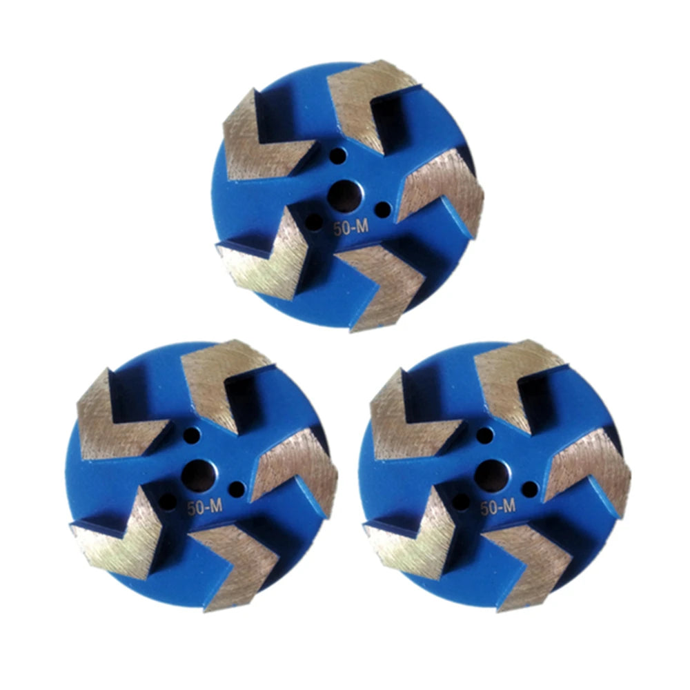 3 Inch D83mm Back Sticking Diamond Grinding Pads with Five Sharp Arrow Segments for Concrete Floor Polishing 9PCS