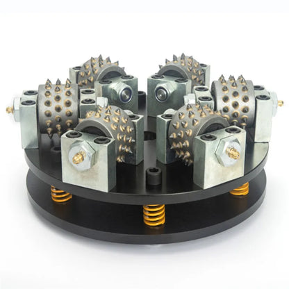 Bush Hammer 12 Inch 300MM Single Layer Metal 6 Rollers Rotary   Plate Diamond Abrasive Tool For Grinding Concrete And Stone