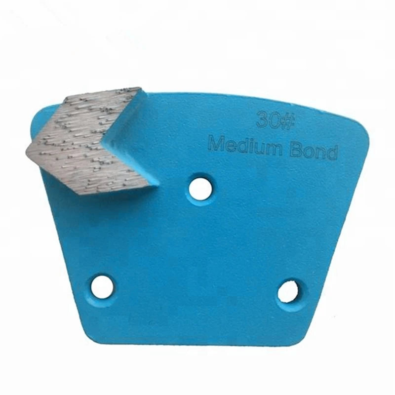ASL Metal Bond Diamond Grinding Shoes Blastrac Concrete Polishing Pads with Single Arrow Segment - 12PCS