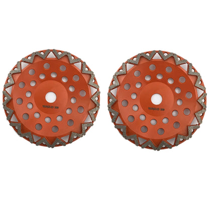 High Sharpness Diamond Arrow Segments Grinding Head for Concrete Plates Floor Disc, 7 Inch, with Metal Bonded Bars - 3PCS