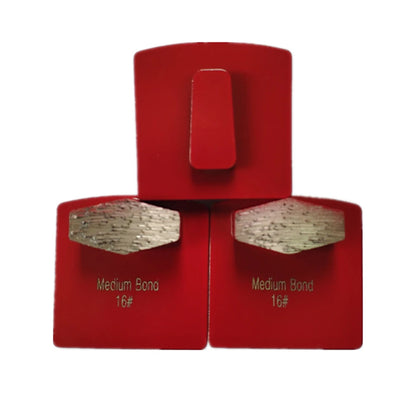 Husqvarna Redi Lock Diamond Grinding Pads Redi Lock Quick Change Concrete Grinding Shoes With One Hexagonal Segments 9PCS
