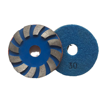 9PCS    Sintered Turbo Grinding Cup Wheel 4 Inch Hot Press Spiral Segmented Disc For Stone Concrete Floor