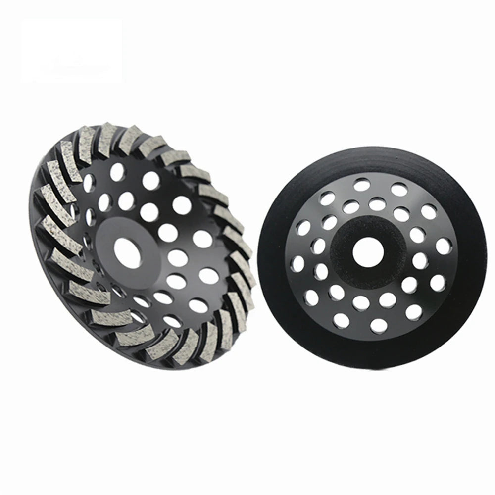 Diamond Turbo Grinding Wheel 7 Inch with 12/24 Metal Bars Concrete Disc D180mm Floor Polishing Pads - 3PCS