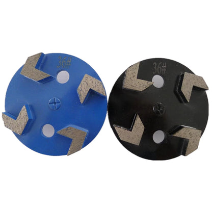 4 Inch Diamond Polishing Disc with Arrow Segments for Concrete Floors - Metal Bonded Grinding Pads with Single Pin - 12PCS
