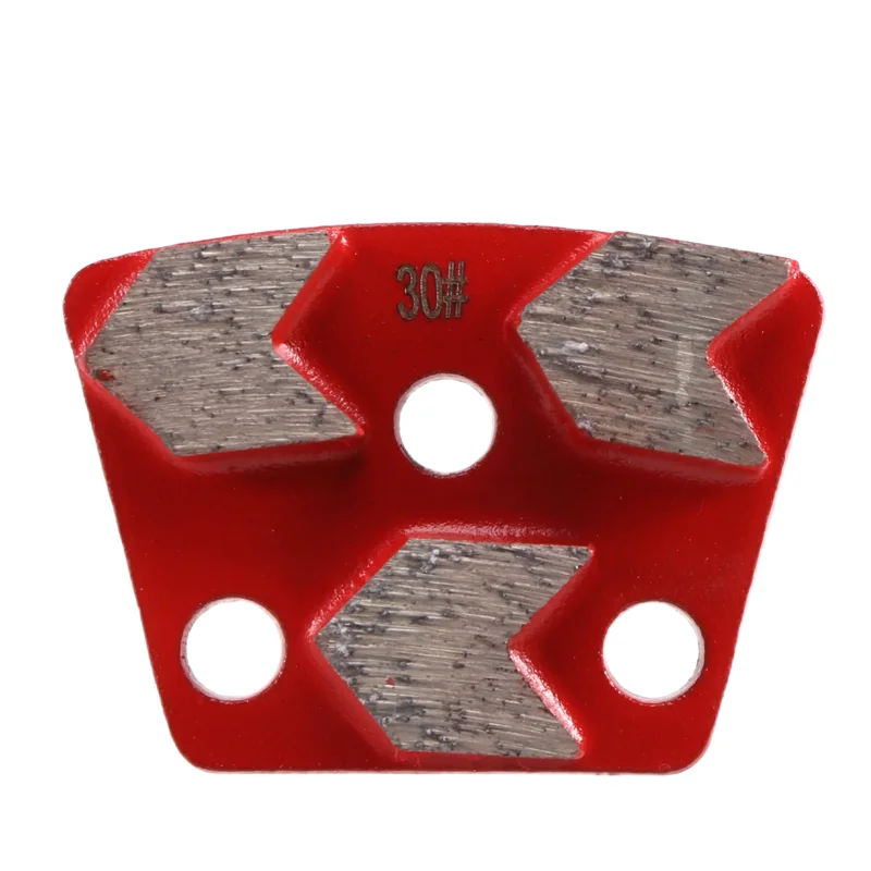 ABHU 30 Grit Metal Bond Scraper Trapezoid Diamond Floor Grinding Pad Disc For Removing Adhesives Spots Joints