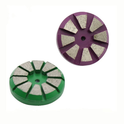 9PCS Redi Lock Diamond Grinding Disc - 3 Inch Floor Pads with 10 Trapezoid Segments for Concrete and Terrazzo Polishin