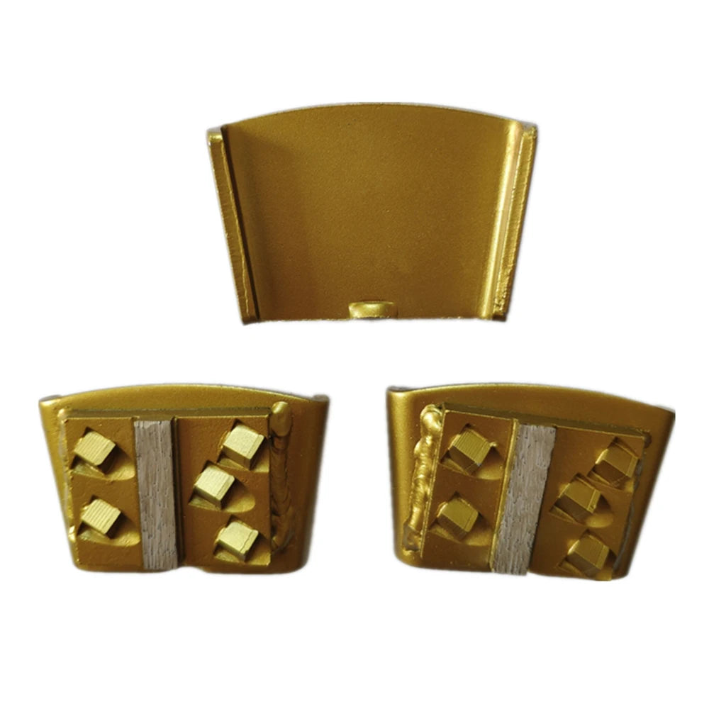 Gold Five Quarter PCD HTC EZ Change Diamond Scraper for Epoxy Removal Coating Removal Grinder Metal Bond Diamond Pads 12 PCS