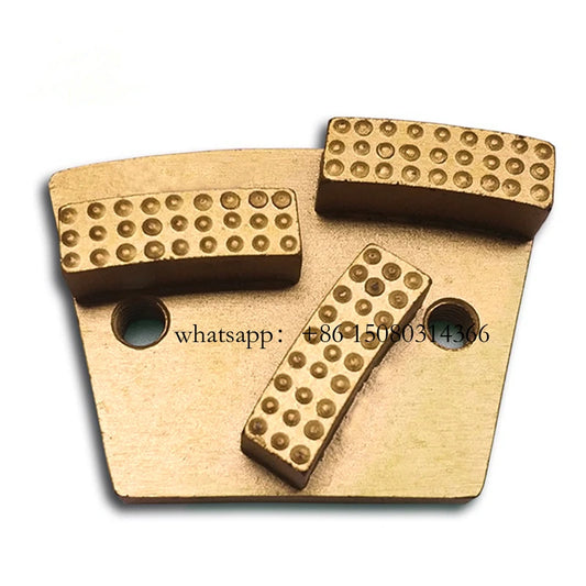 Blastrac Metal Grinding Shoes for Rough Concrete - 12PCS with Two M6 Thread Holes and ASL Pads for Epoxy Coating Removal