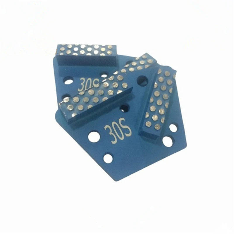 12PCS Blastrac Metal Bond Trapezoid Diamond Grinding Shoes Two Bars Segmented Head Epoxy Coating Removal Concrete Floors