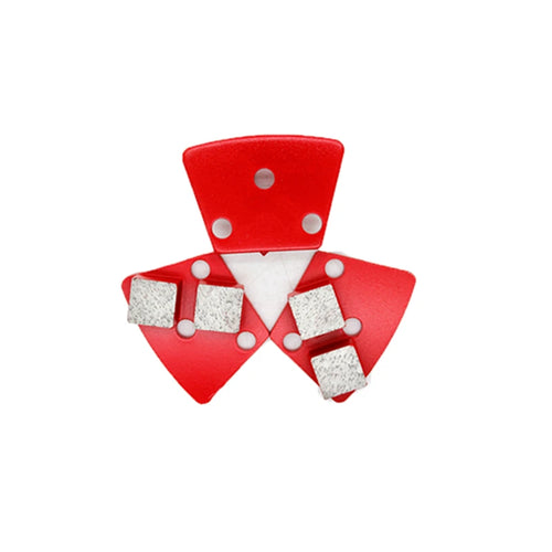 12PCS ASL Quick Lock Trapezoid Concrete Grinding Plate with Two Square Segments and Thread Holes - Polishing Disc