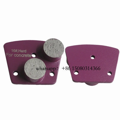 12PCS Blastrac Diamond Grinding Shoes with Dual Round Segments for Concrete and Terrazzo Flooring