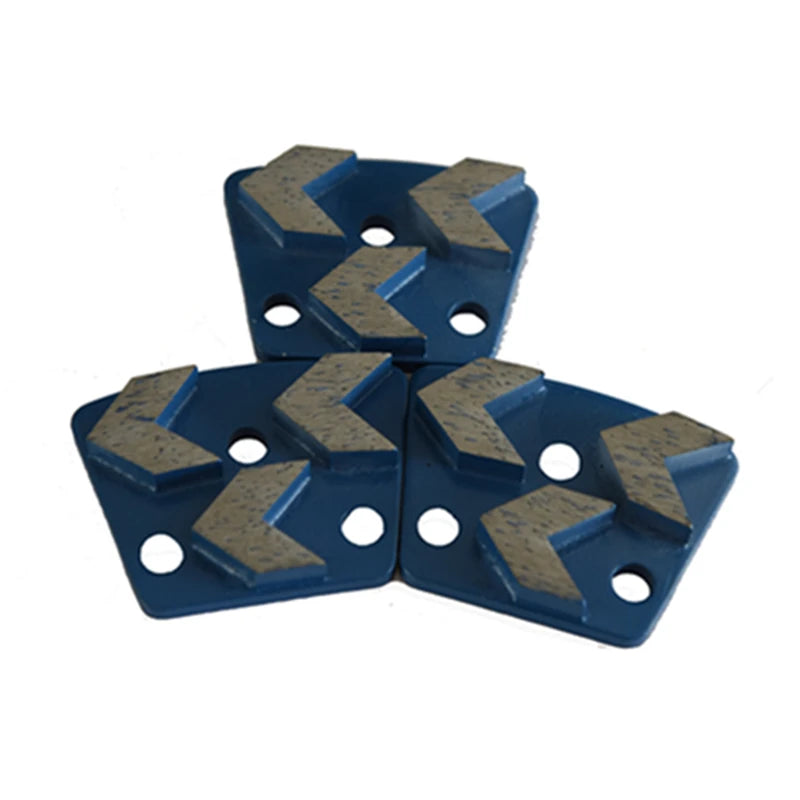 Three Arrow Segments Blastrac Trapezoid Diamond Grinding Pads for Concrete and Stone Floor 9 PCS