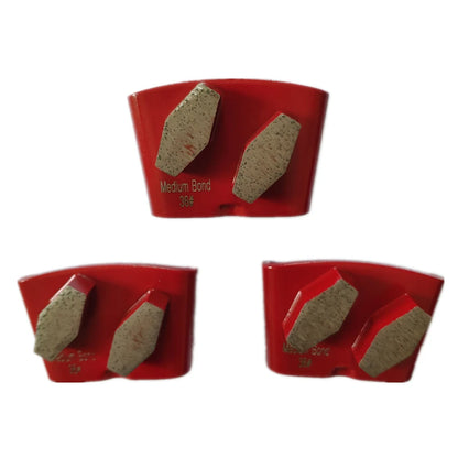 HTC EZ Change Diamond Grinding Pads Hexagonal Segmented Metal Grinding Pads for Concrete Wall Surface Preparation 9PCS