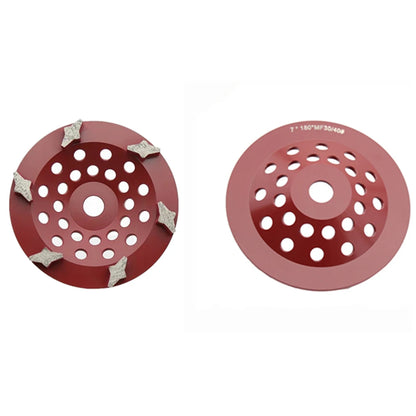 7-Inch Diamond Abrasive Grinding Disc with Six Star-Shaped Segments for Concrete Floor Polishing - 3PCS Round Polisher Plates