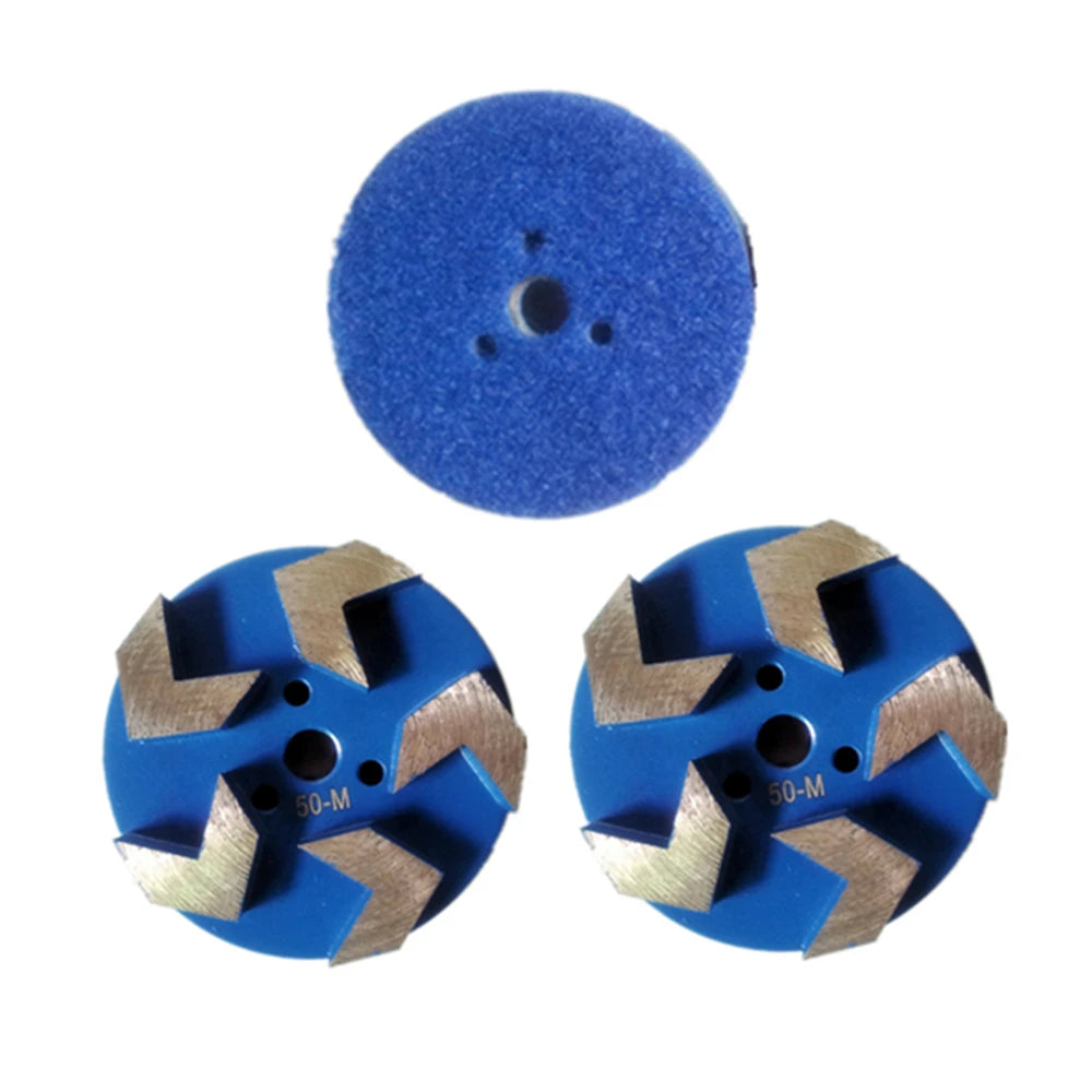 3 Inch D83mm Back Sticking Diamond Grinding Pads with Five Sharp Arrow Segments for Concrete Floor Polishing 9PCS