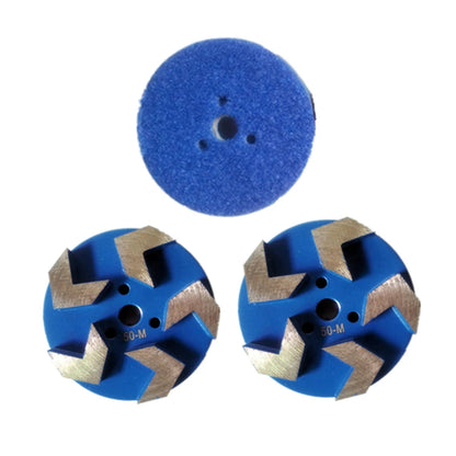 3 Inch D83mm Back Sticking Diamond Grinding Pads with Five Sharp Arrow Segments for Concrete Floor Polishing 9PCS