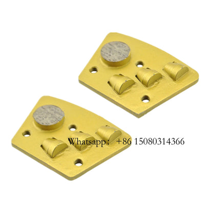 ASL Three Dovetail PCD Grinding Disc M6 Thread Holes Blastrac Polishing Pads Round Segment Off Epoxy Glue 12PCS