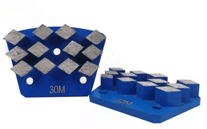 Trapezoid Concrete Grinding Tools wolf claw Segments with M6 Screws Diamond Abrasive Grinding Disc SASE Floor Grinder 9pcs
