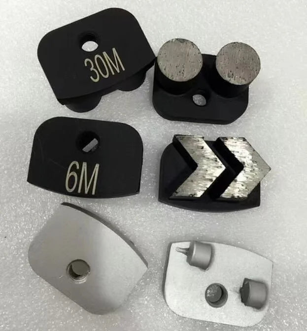 Two Round Segments Newgrind Metal Grinding Shoes for Rhino Floor Grinder Rhino Diamond Concrete Polishing Pad 9pcs Free shipping