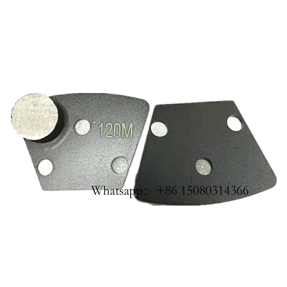 Trapezoid Concrete Abrasive Metal Wing Round Segment Blastrac Diamond Grinding Shoes For Cement Floor Polishing 12PCS