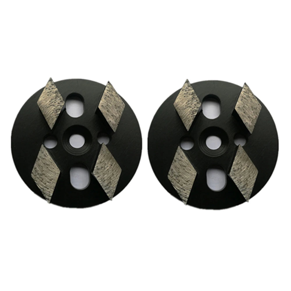 Universal 4 Inch Diamond Grinding Disc with Four Rhombus Segments for Concrete Floor Polishing - D100mm - 12PC