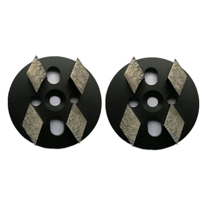 Universal 4 Inch Diamond Grinding Disc with Four Rhombus Segments for Concrete Floor Polishing - D100mm - 12PC