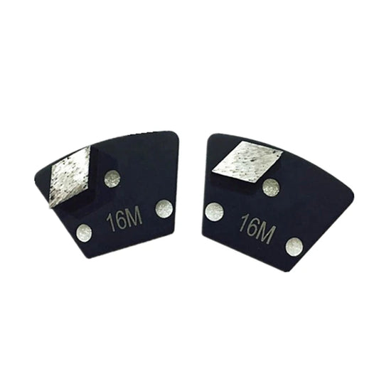 Blastrac Single Rhombus Segment Trapezoid Diamond Grinding Shoes ASL Floor Pads - 12PCS
