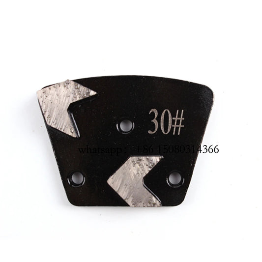 Metal Diamond Grinding Shoes with Arrow Segments for Concrete and Terrazzo Floor - 12PCS Blastrac ASL Pads