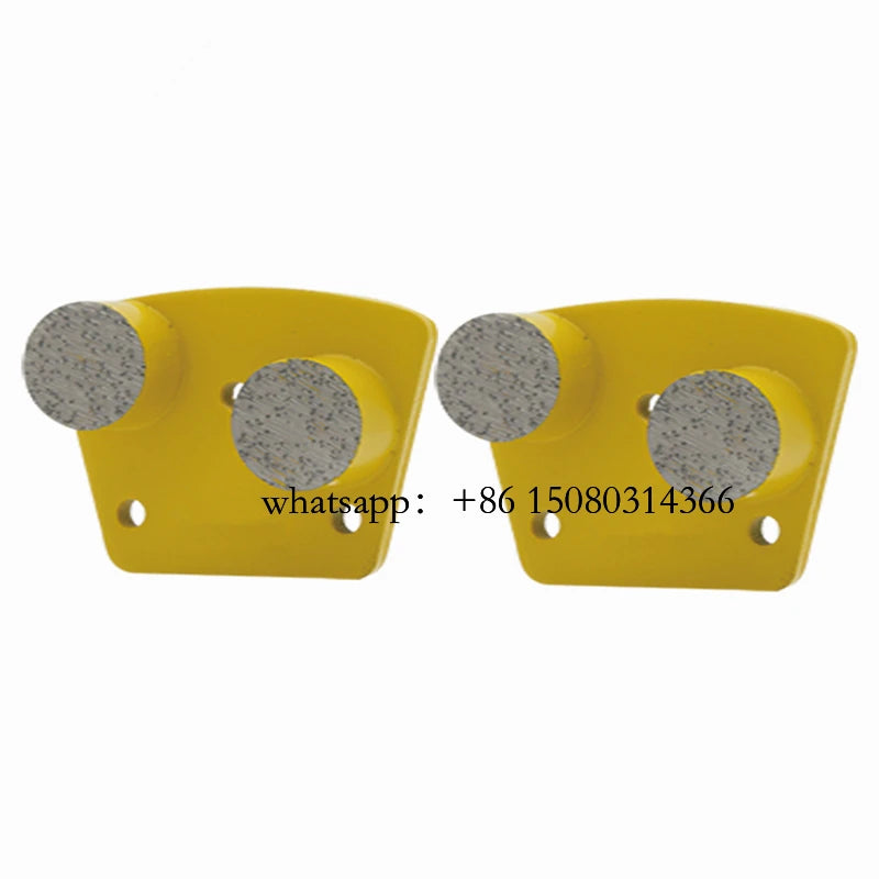 12PCS Blastrac Diamond Grinding Shoes with Dual Round Segments for Concrete and Terrazzo Flooring