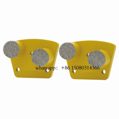 12PCS Blastrac Diamond Grinding Shoes with Dual Round Segments for Concrete and Terrazzo Flooring