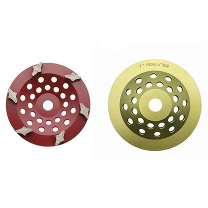 7-Inch Diamond Abrasive Grinding Disc with Six Star-Shaped Segments for Concrete Floor Polishing - 3PCS Round Polisher Plates