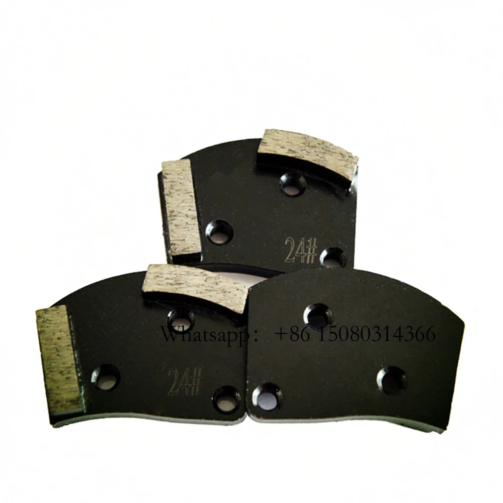Three M6 Screw Holes Blastrac Grinding Plates Metal Bond Abrasive Floor Tools Diamond Pads With Two Segments 12PC