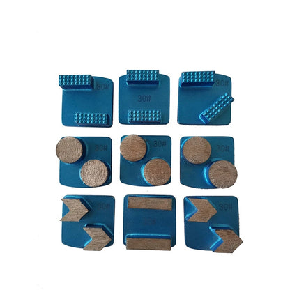 Husqvarna Diamond Grinding Shoes  of Redi Lock  Concrete Grinding Pad with Sharp Diamond Segments and Dots 9PCS