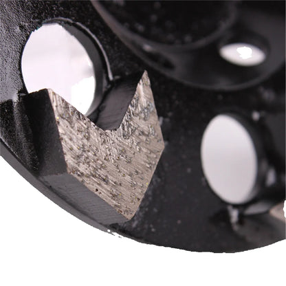 9PCS 5-Inch Diamond Metal Grinding Disc with Hard Bond and Seven Arrow Abrasive Segments for Concrete - Diameter 125mm