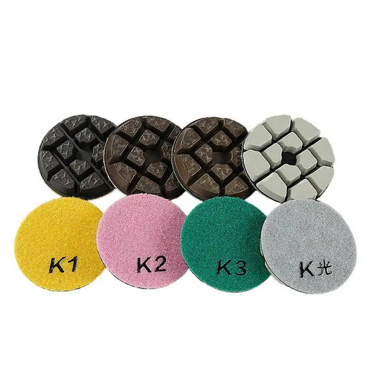4 Step  3"/80mm  Concrete Floor Polishing Pads Resin Bond Diamond  Sanding Disc  Renew Repairing