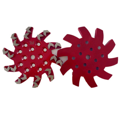10 Inch Universal Diamond Grinding Disc with Hard Bond for Concrete Floor, Medium Grit 36, and Floor Polishing Pads 3 PCS