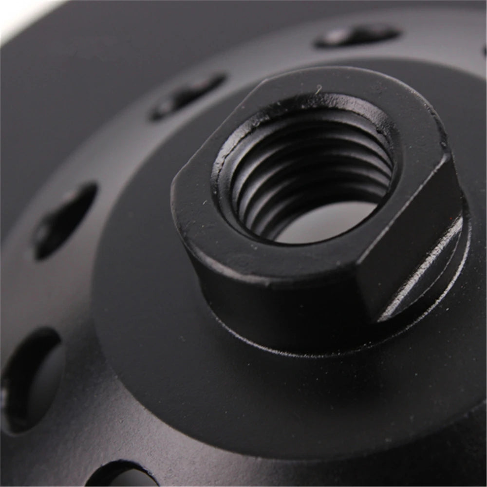 6 Inch Diamond Stone Grinding Pad for Concrete Floors with Eight Arrow Segments and M14 Screw Hole for Angle Grinder Set of 9PCS