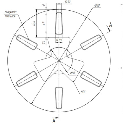 GB Customized Transit Plates D 230mm Redi Lock Disc Totally the Same as the Drawing 5PCS