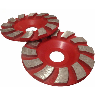 9PCS Diamond Grinding Disc Set for Concrete, Granite and Marble- 3 Inch Turbo Row Segmented Disc with 4 Stone Pads