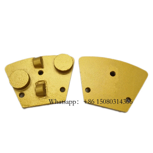 Three Connection Holes Blank Blastrac PCD Grinding Pad Aggressive Fast Floor Segment Epoxy Remove Tools 12PCS