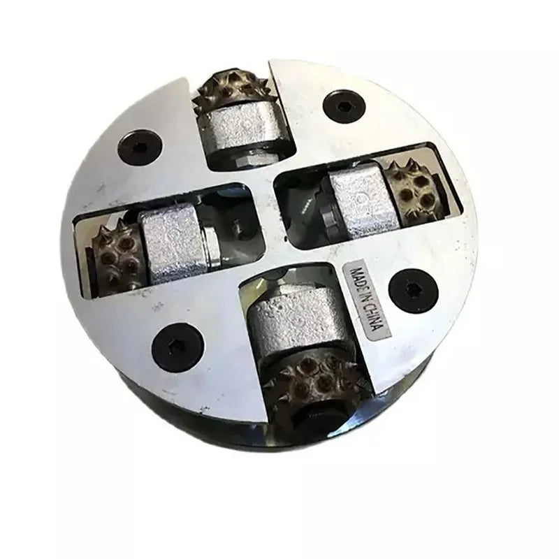 Bush Hammer 125MM New Item Single Layer 4 Rollers Rotary Plate Diamond Abrasive Tool For Grinding Concrete And Stone