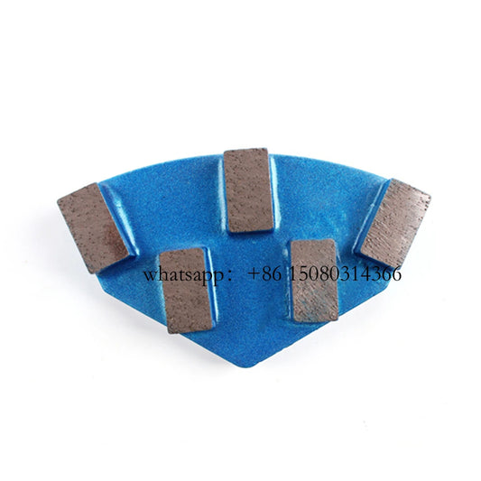 12PCS Cassani Diamond Grinding Shoes with Five Segments for Concrete and Terrazzo Floor Renovation
