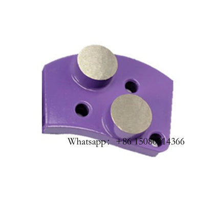 Unique Blastrac Blank Diamond Grinding Shoes Two Round Segments Concrete Pads With Three M6 Thread Holes 12PCS