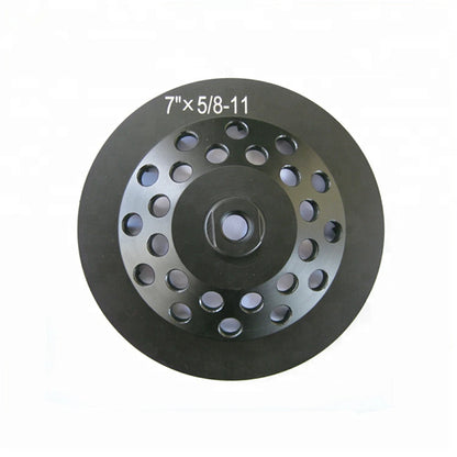 7 Inch Metal Bond Diamond Grinding Cup Wheel with Rhombus Segments for Terrazzo Floor  Pack of 3PCS