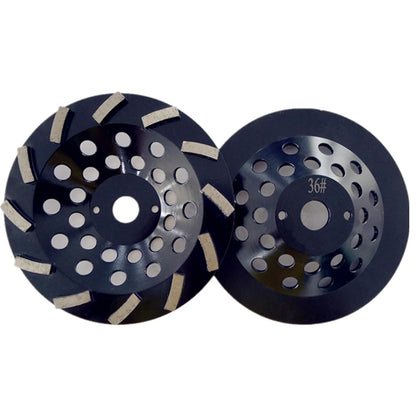 Diamond Turbo Grinding Wheel 7 Inch with 12/24 Metal Bars Concrete Disc D180mm Floor Polishing Pads - 3PCS