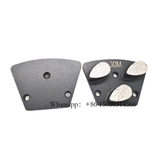 ASL Blastrac Floor Grinding Pads Three Drop Segmented Concrete Tools Diamond Trapezoid Shoes For ASL Grinder 12PCS