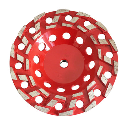 9PCS Z Shape Segments Diamond Cup Wheel - Multi Sizes Stone Grinding Disc with M14 Holes for Concrete and Terrazzo Floor Polishi