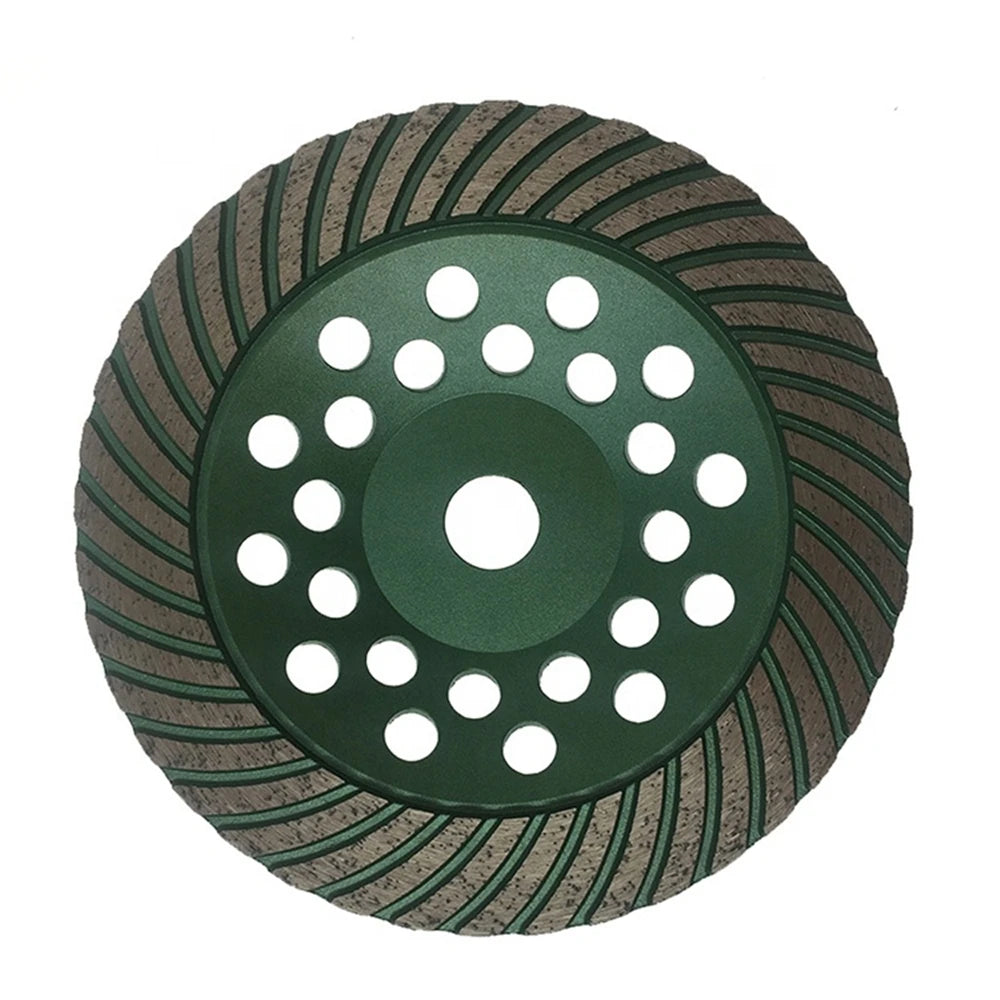 7-Inch Diamond Turbo Grinding Cup Wheel for Concrete with M14 Screw Connection and 22.23 Bare Holes - 9PCS