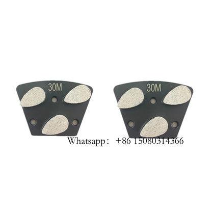 ASL Blastrac Floor Grinding Pads Three Drop Segmented Concrete Tools Diamond Trapezoid Shoes For ASL Grinder 12PCS